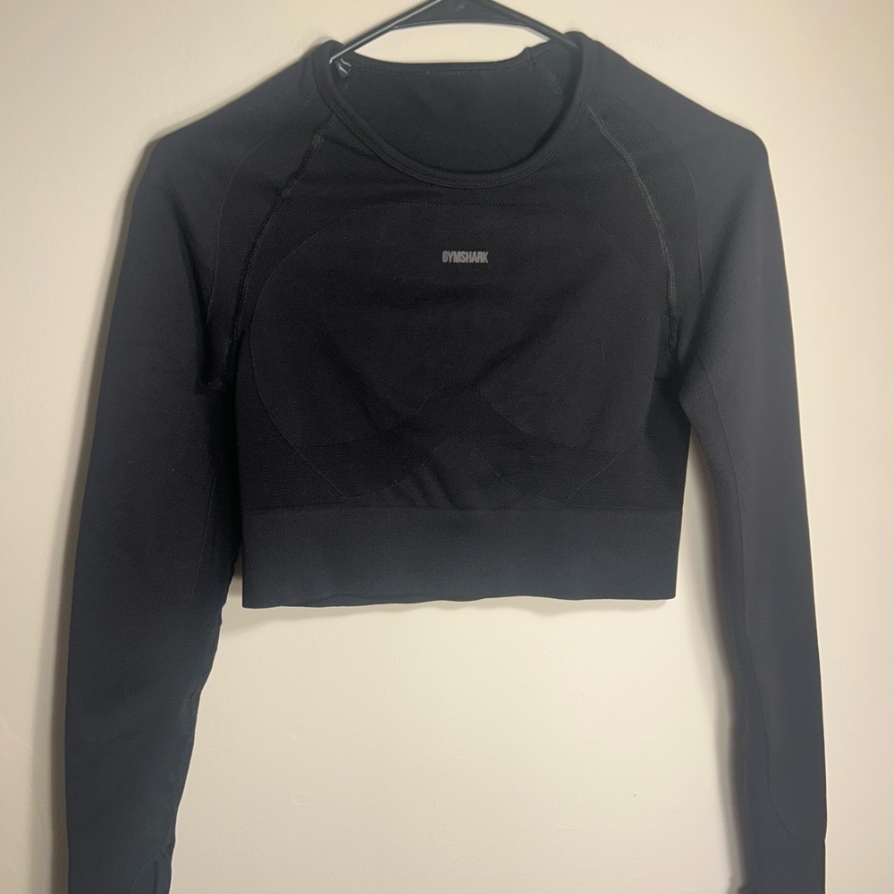 Gymshark Black Long Sleeve Crop Top